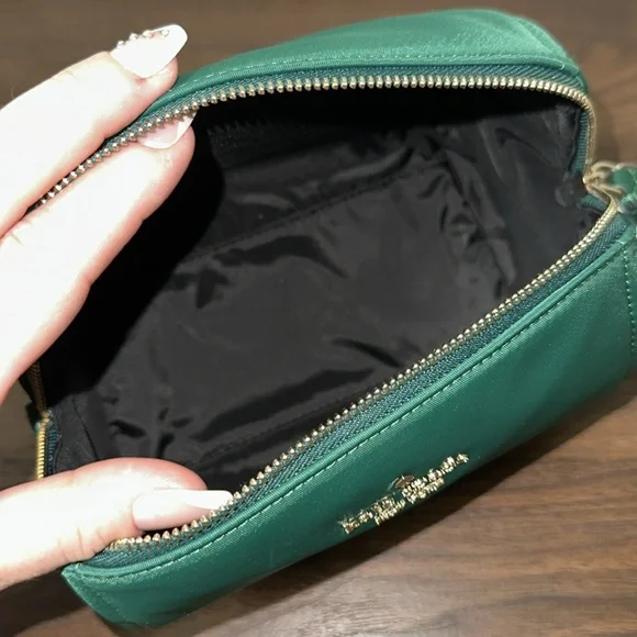 Kate Spade Green Cosmetic Bag with Gold Logo - Picture 4 of 5